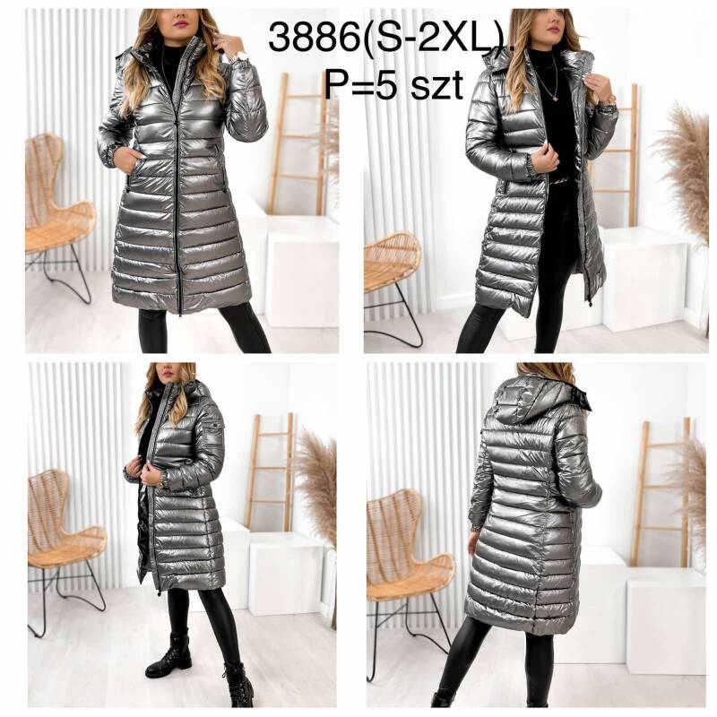 Plaszcze damskie zimowe Roz S-2XL, 1 Kolor Paczka 5 szt